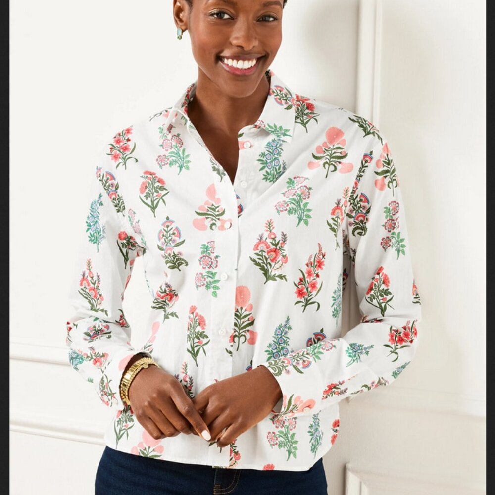 Talbots Ladies Cotton Blouse 10P